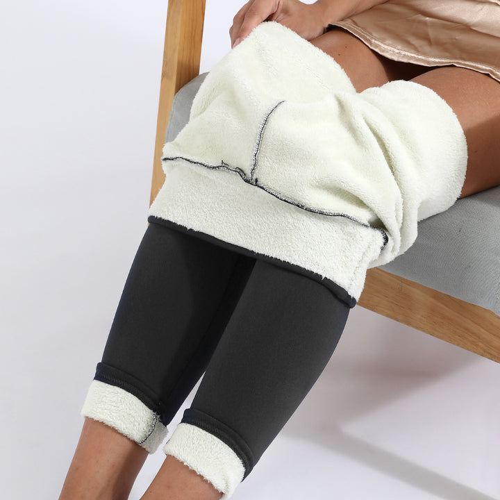Warm Thick Winter Leggings, High Stretch Skinny Fit Trousers