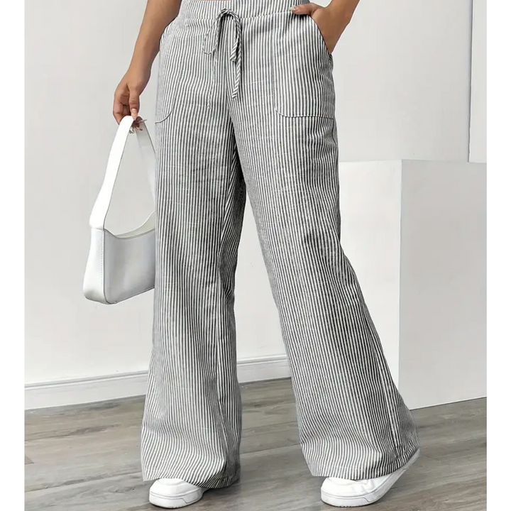 Women’s Trousers | Striped With Pockets