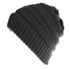 Mixed Colour Knitted Ponytail Beanie For Women, 56-58cm