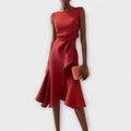 Women's Dress | Ruffle Hem Wrap Detail Midi