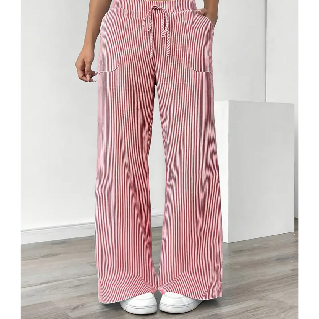Women’s Trousers | Striped With Pockets