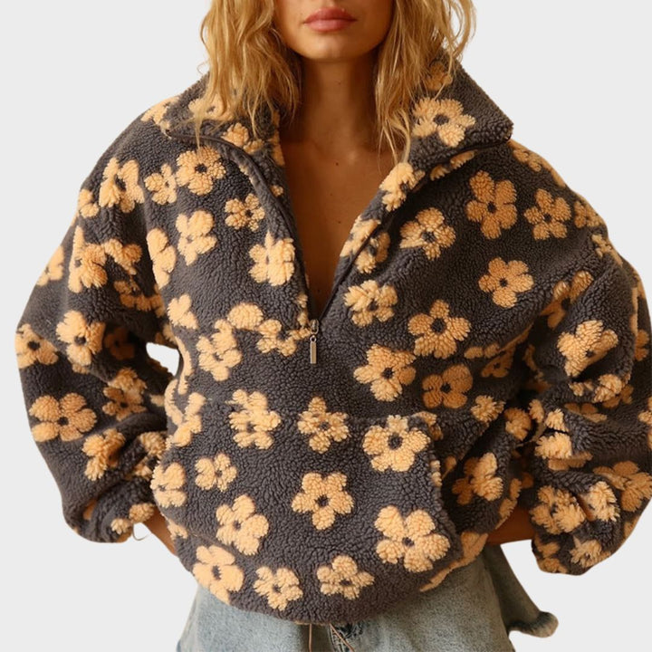 Women’s Jumper | Floral Quarter Zip