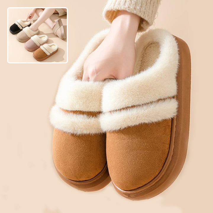 Warm Fluffy Slippers – Thick Sole Non-Slip House Shoes
