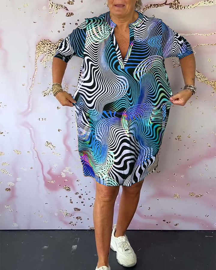 Women’s Dress | Colorful V-Neck Mini