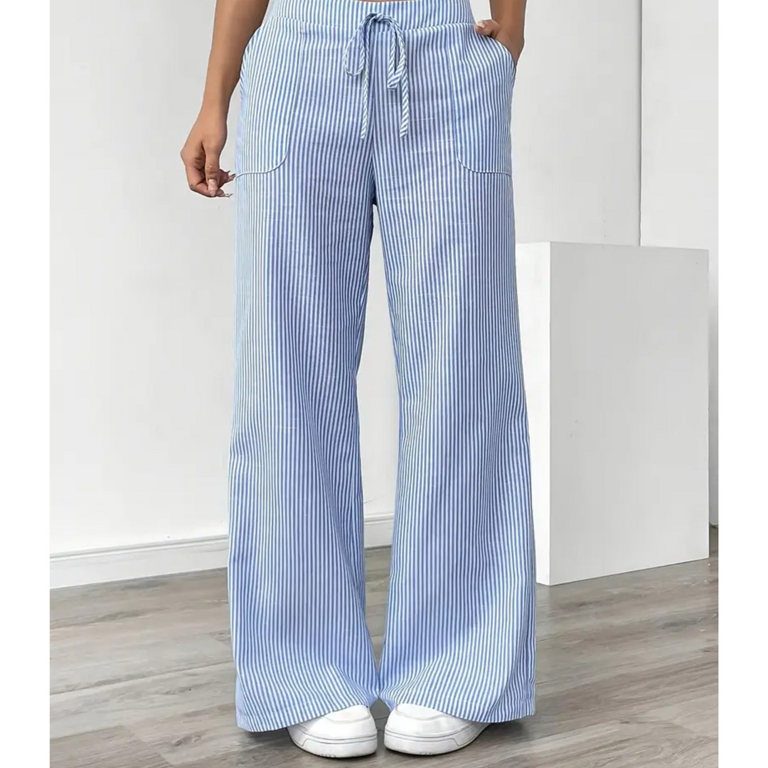 Women’s Trousers | Striped With Pockets