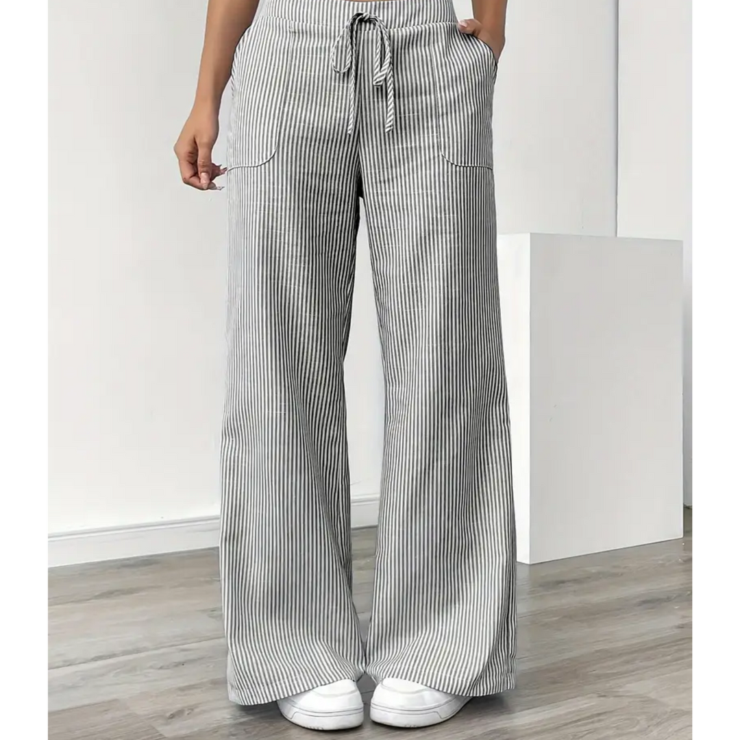 Women’s Trousers | Striped With Pockets
