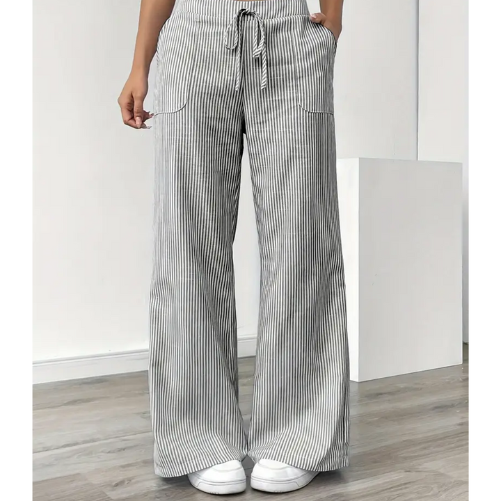 Women’s Trousers | Striped With Pockets