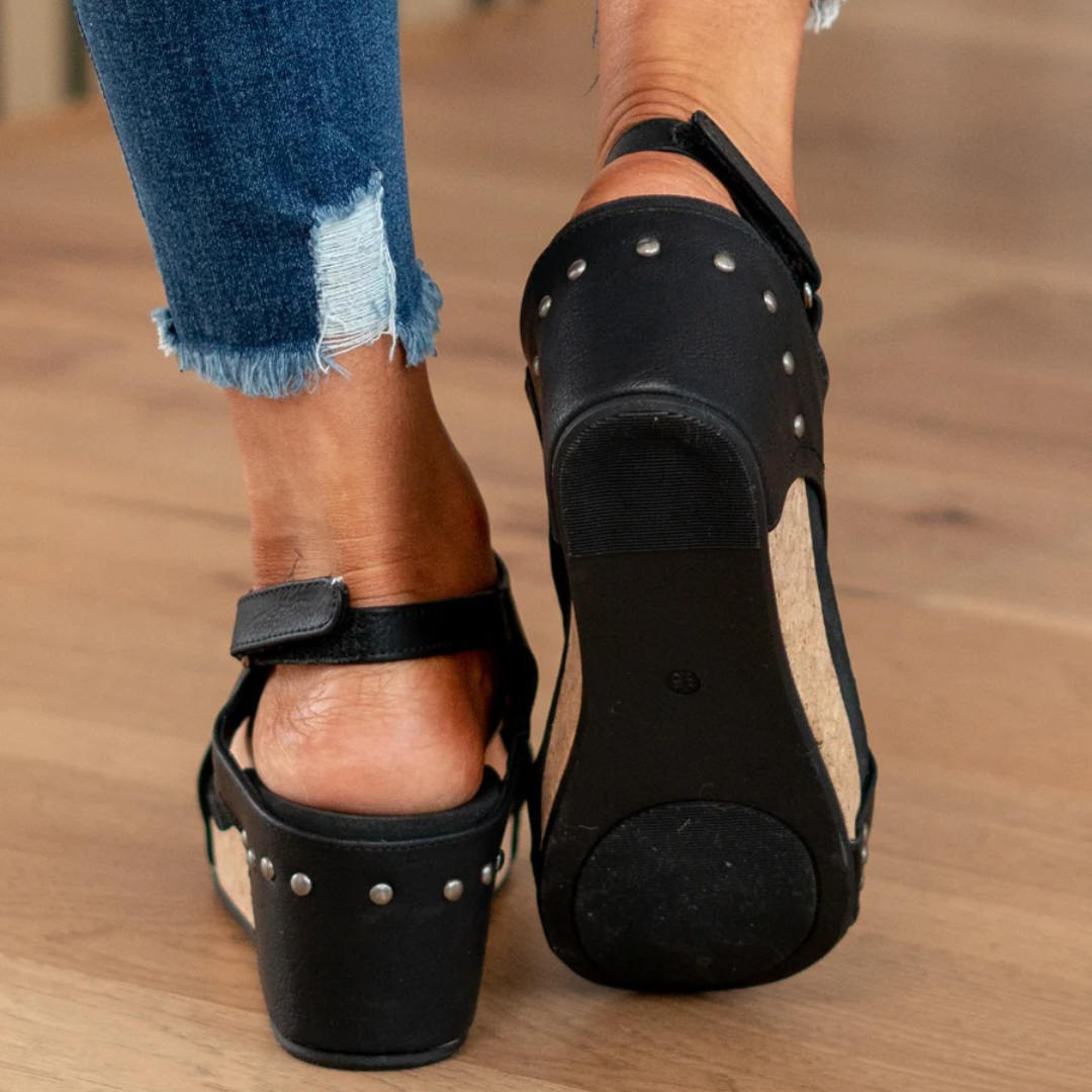 Sandals For Women | Open Toe Slingback With Wedge Heel