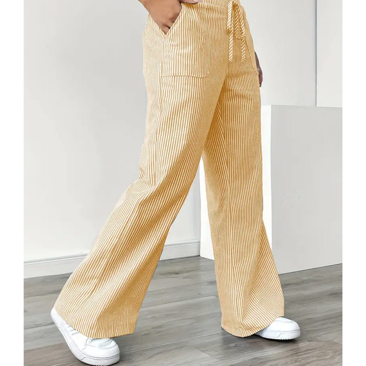Women’s Trousers | Striped With Pockets