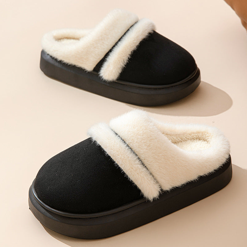 Warm Fluffy Slippers – Thick Sole Non-Slip House Shoes