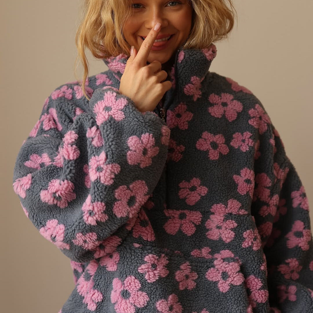Women’s Jumper | Floral Quarter Zip