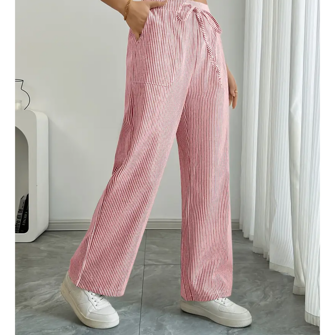 Women’s Trousers | Striped With Pockets