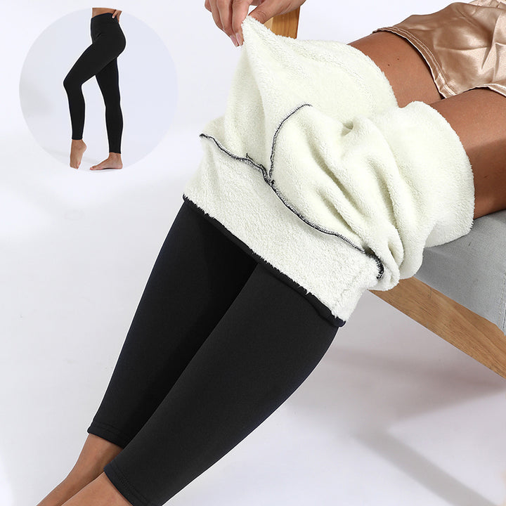 Warm Thick Winter Leggings, High Stretch Skinny Fit Trousers