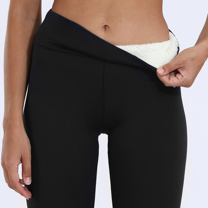 Warm Thick Winter Leggings, High Stretch Skinny Fit Trousers