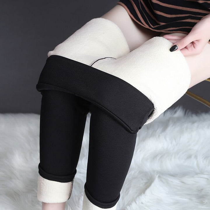 Warm Thick Winter Leggings, High Stretch Skinny Fit Trousers