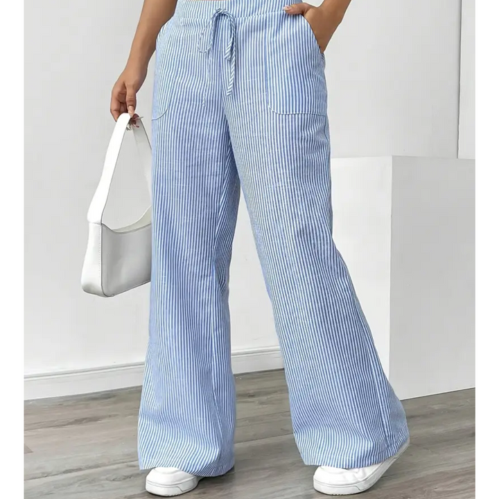 Women’s Trousers | Striped With Pockets