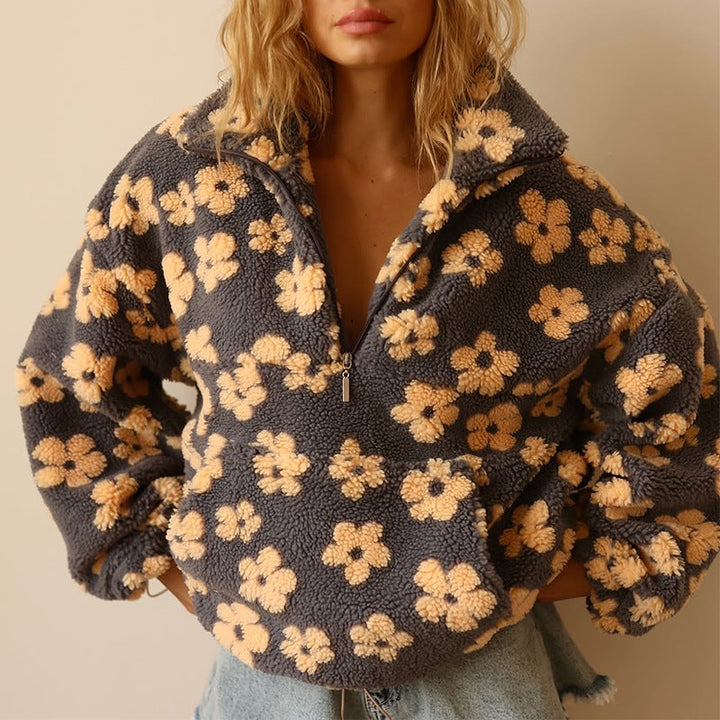 Women’s Jumper | Floral Quarter Zip