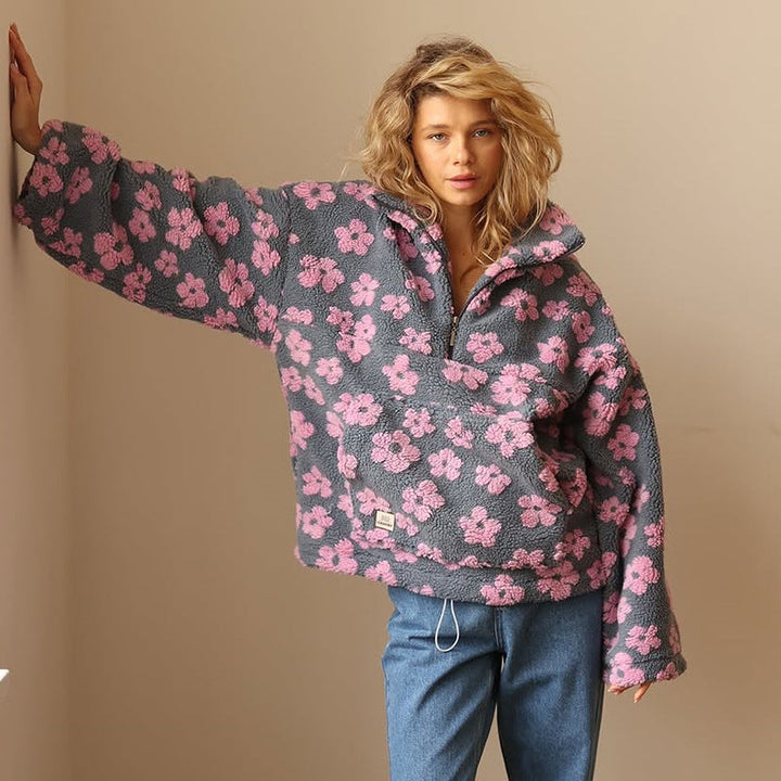 Women’s Jumper | Floral Quarter Zip
