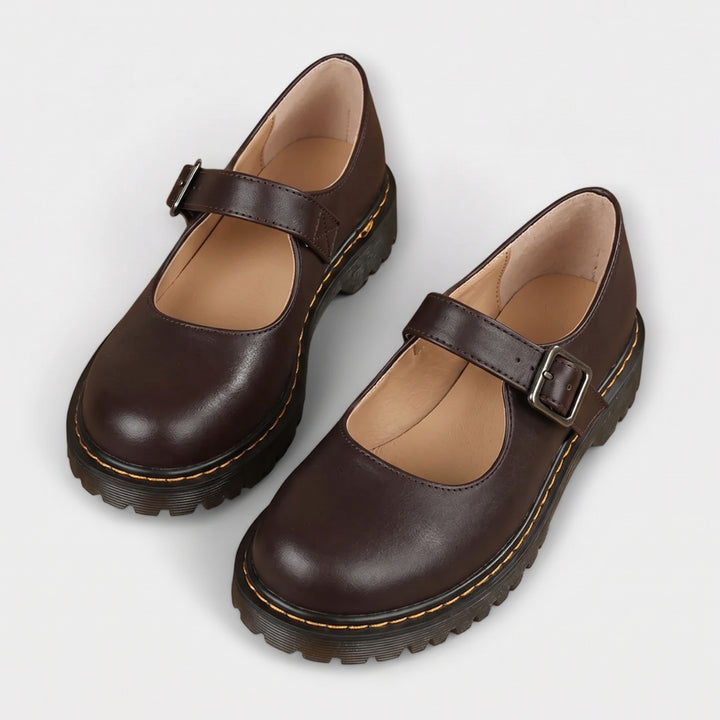 Mary Jane Shoes For Women | Buckle Strap Rounded Toe