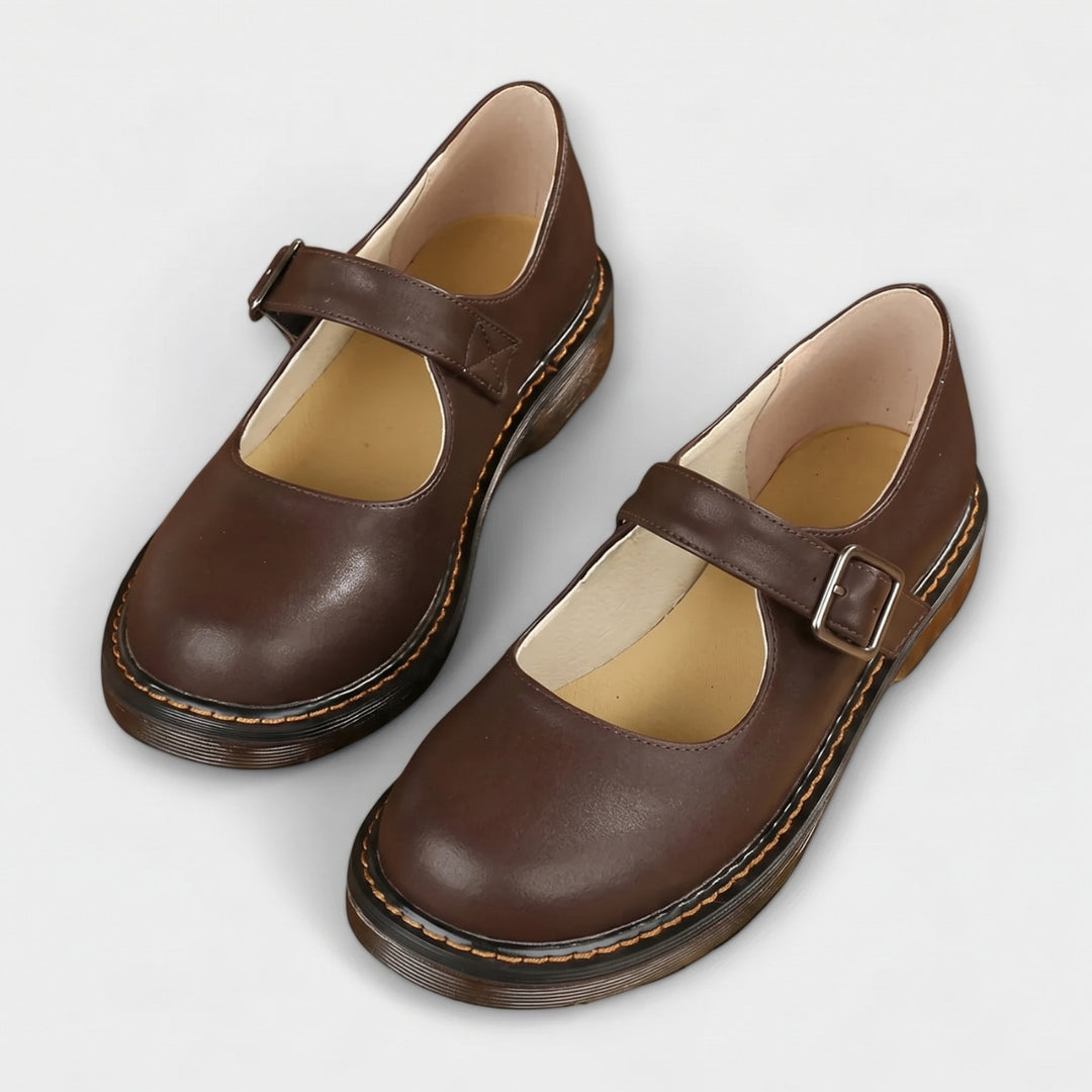 Mary Jane Shoes For Women | Buckle Strap Rounded Toe