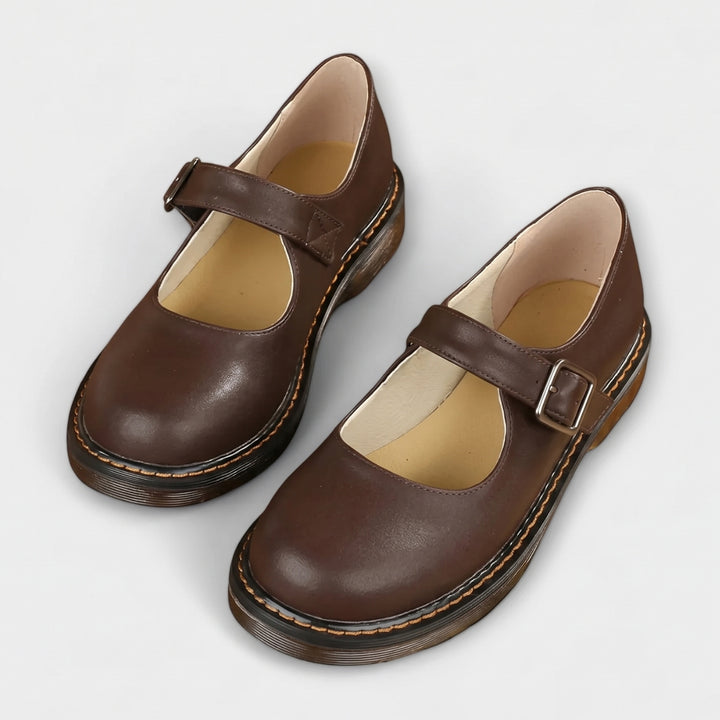 Mary Jane Shoes For Women | Buckle Strap Rounded Toe