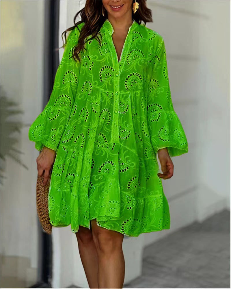 Women’s Dress | Embroidered Tiered Mini