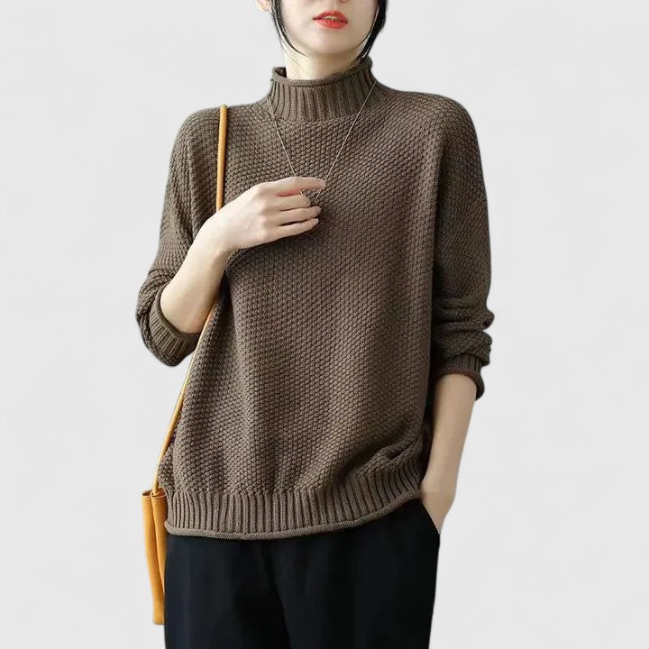 Women’s Jumper | Textured Mock Neck