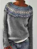 Women's Fair Isle Knit Jumper with Nordic Pattern