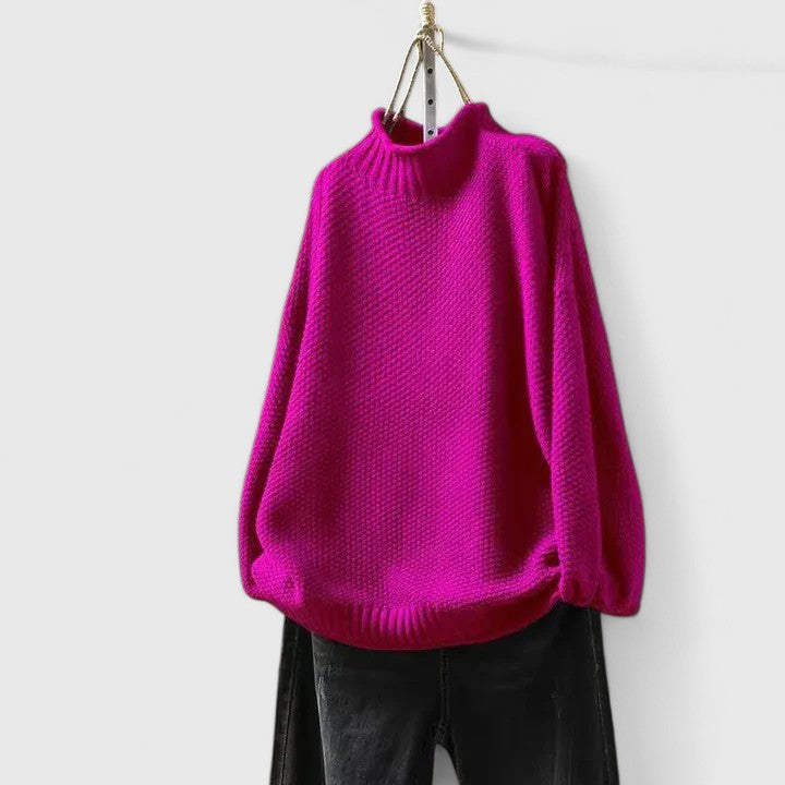 Women’s Jumper | Textured Mock Neck