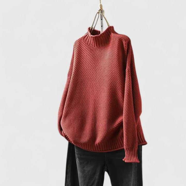 Women’s Jumper | Textured Mock Neck