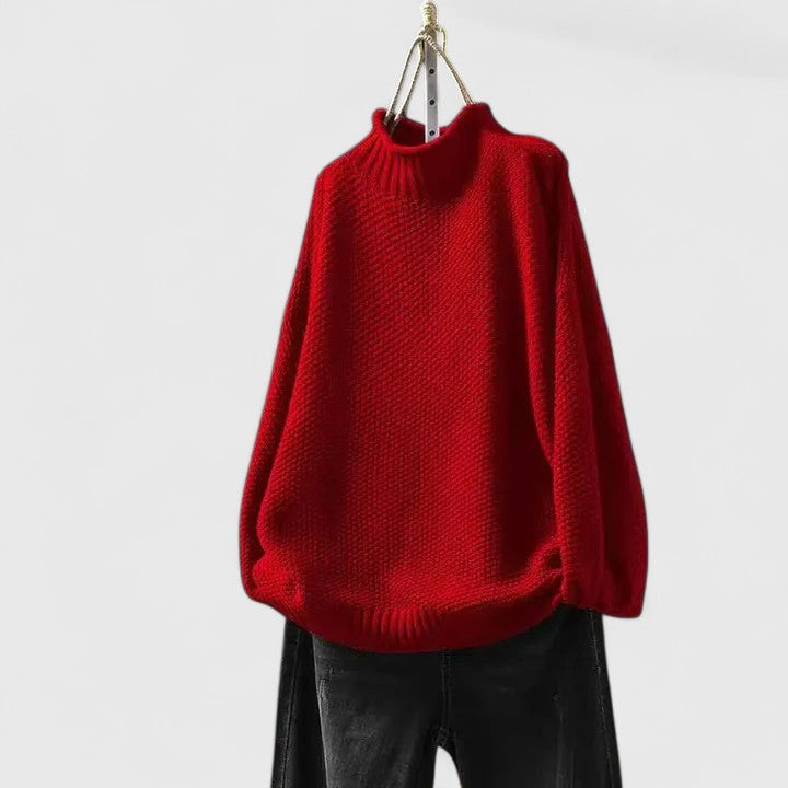 Women’s Jumper | Textured Mock Neck