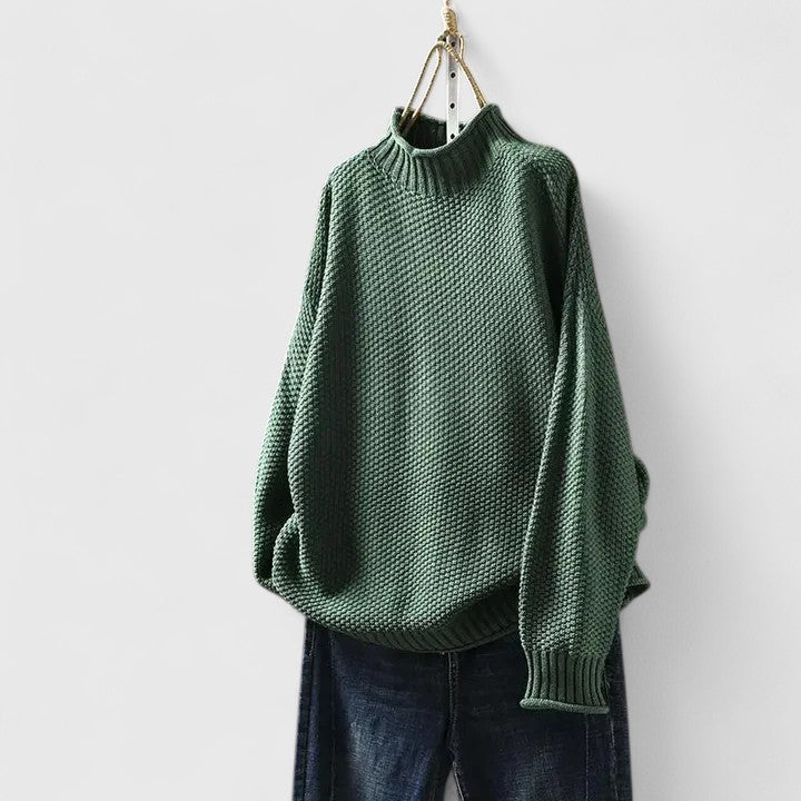 Women’s Jumper | Textured Mock Neck