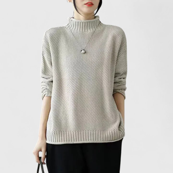 Women’s Jumper | Textured Mock Neck