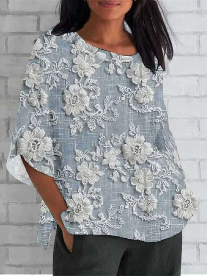 Women’s Blouse | Vintage Floral Embroidery