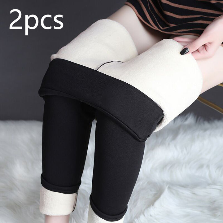 Warm Thick Winter Leggings, High Stretch Skinny Fit Trousers