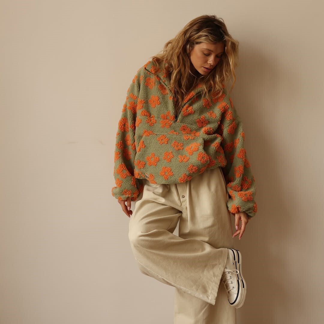Women’s Jumper | Floral Quarter Zip