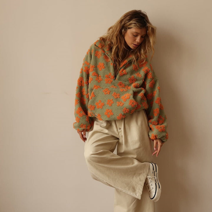 Women’s Jumper | Floral Quarter Zip