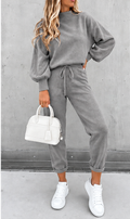 Women's Loungewear Set High Neck Top & Joggers