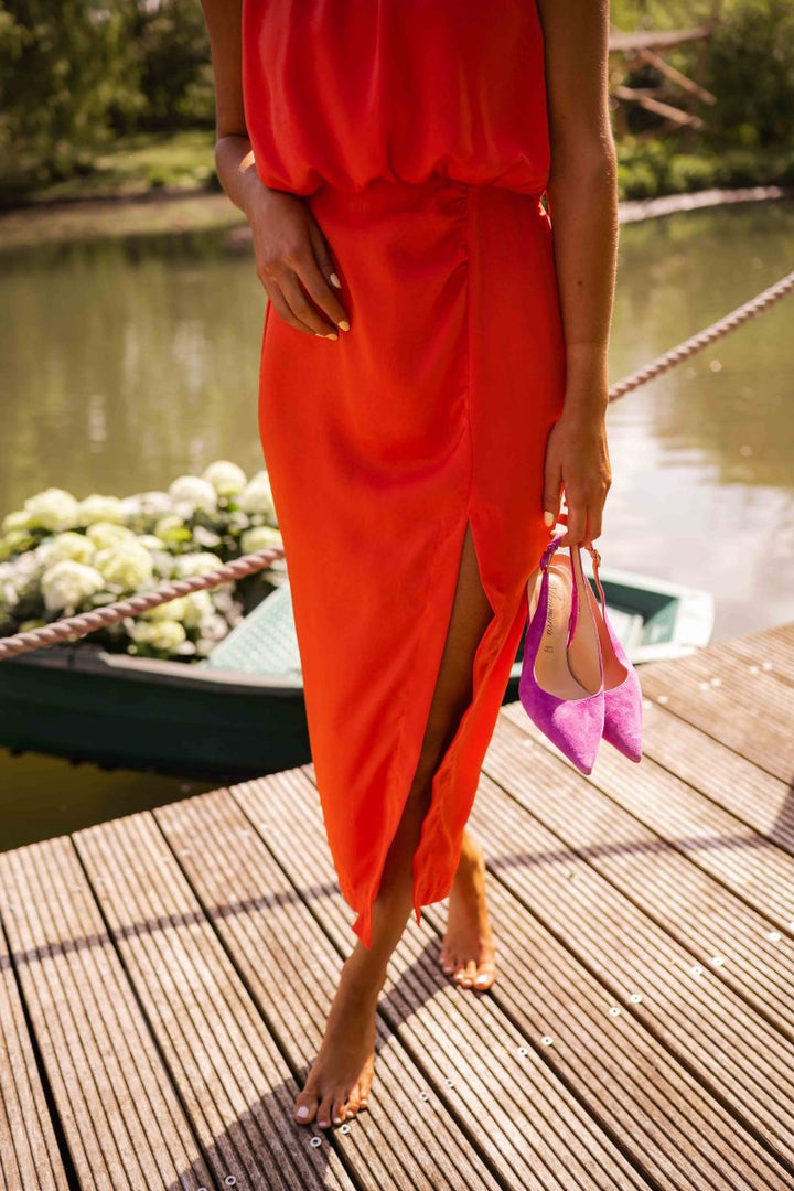 Women’s Summer Dress | Sleeveless Split Midi