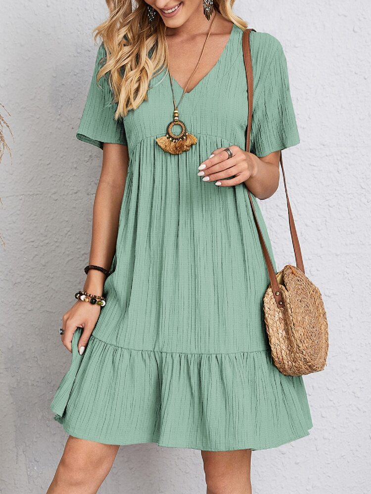 Women’s Dress | Mini Tiered with V-Neck